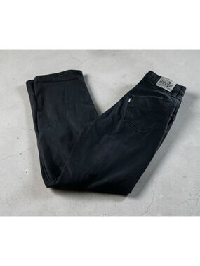 Levi's Silver Tab Women's '94 Baggy Black Distressed Torn Jeans Size 27x31